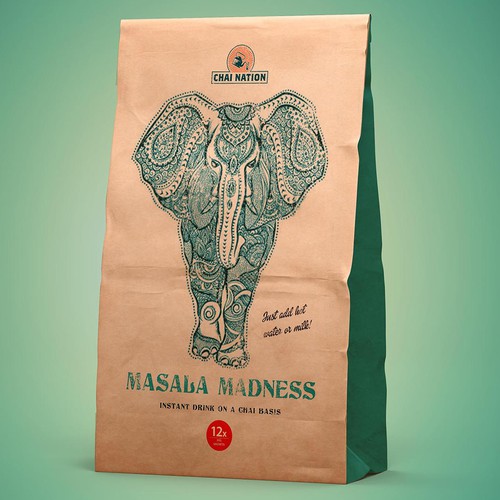 Packaging design CHAI TEA - "URBAN MEETS INDIA" 