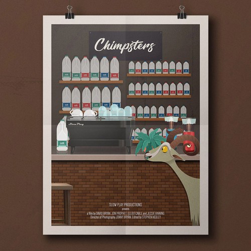 Chimpsters movie poster illustration