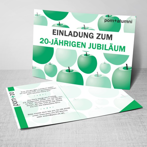 Invitation card for pom+Consulting AG (Switzerland)