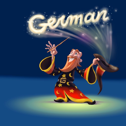 Create the MASCOT of the "German-Wizard" and delight thousands oflearners of German!