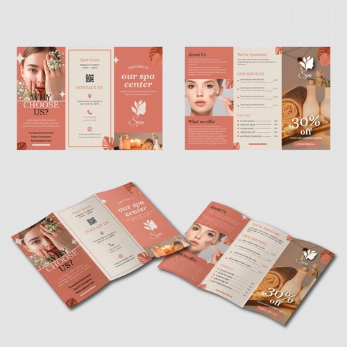 Premium Spa & Wellness Trifold Brochure