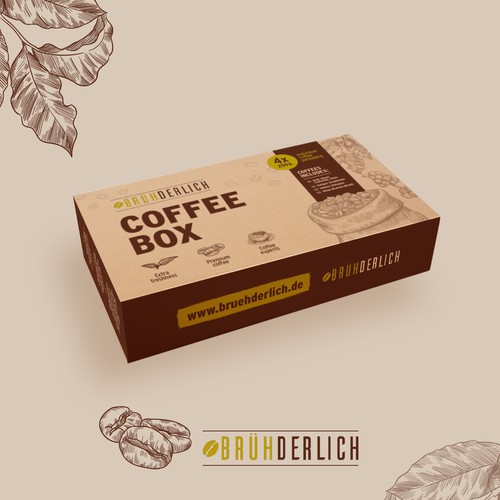 Packaging design for a premium coffee gift box