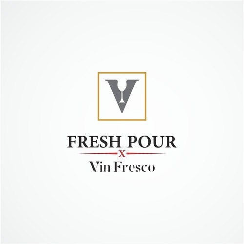 simple wine logo for vin fresco
