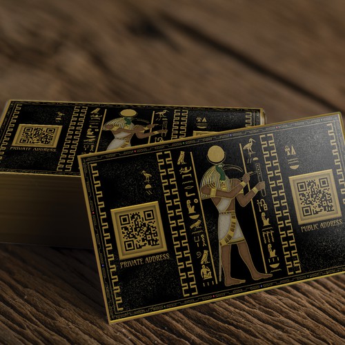 Business card ancient egypt themed