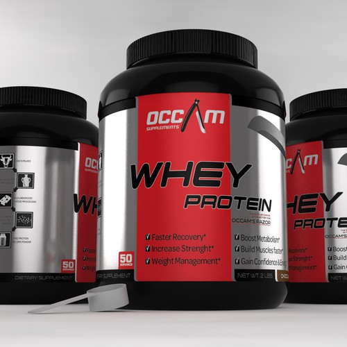 logo and label design for Occam Supplements