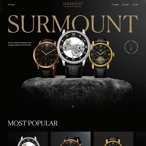 SURMOUNT WATCHES WEB DESIGN