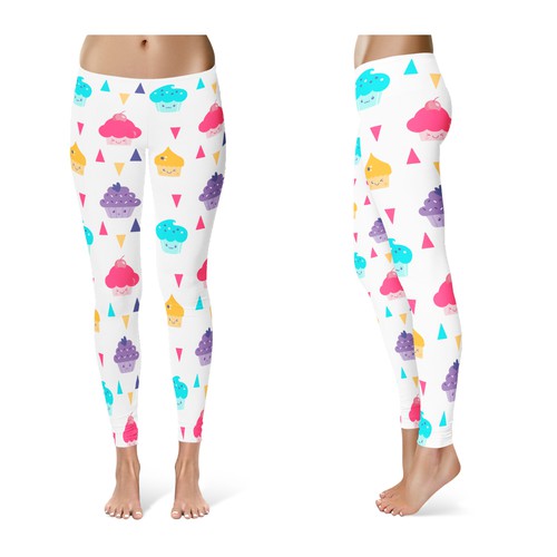 kawaii cupcakes leggins 