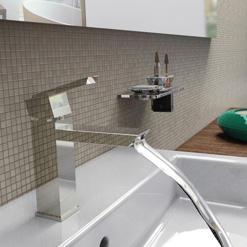 3D rendering - Faucet in lifestyle shot