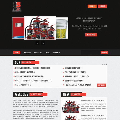 Steel Fire Equipment Ltd needs a new website design