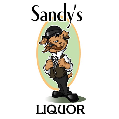 Fun mascot for liquor store.
