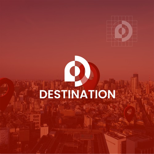 Destination location logo design