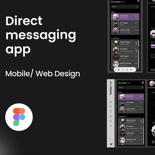 Anime themed direct messaging app