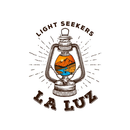 Vintage logo concept for La Luz