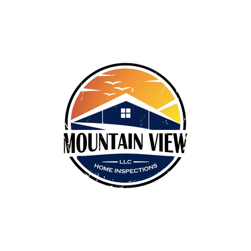 Real estate related logo for mountain view home inspection business