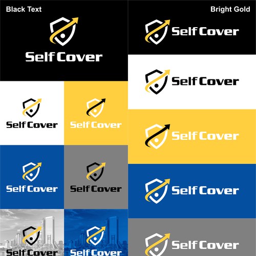 Selfcover Black Text - Bright Gold