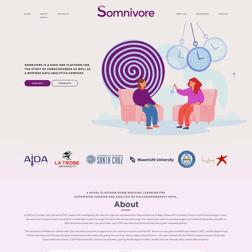 Somnivores - Website design