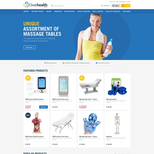 webshop design swehealth