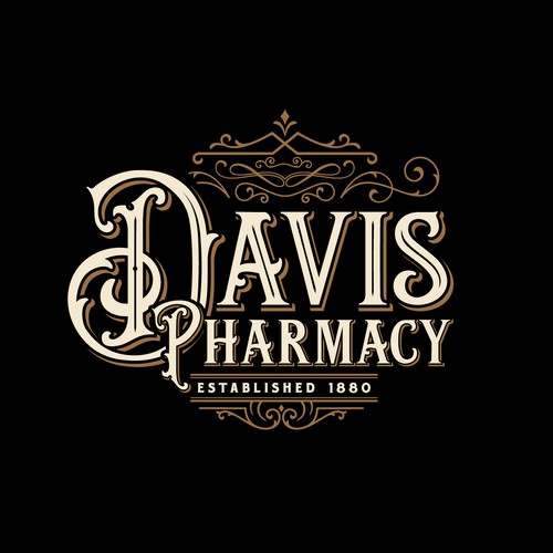 Classic Typography for Davis Pharmacy