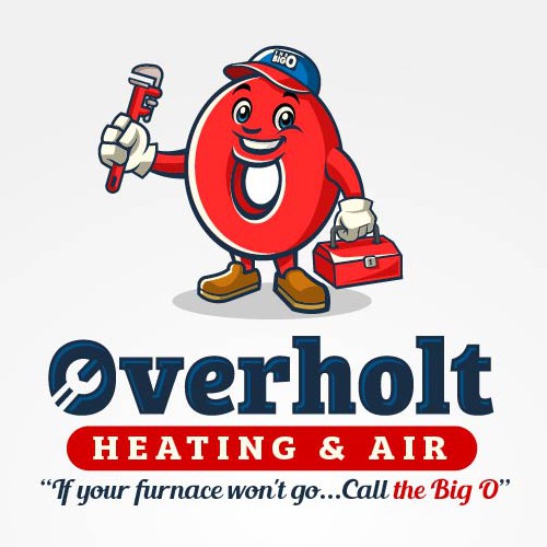 Mascot with Custom Logo for Overholt Heating and Air