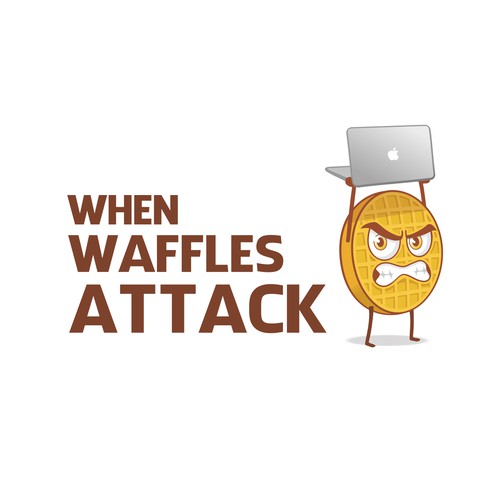 When Waffles Attack logo concept