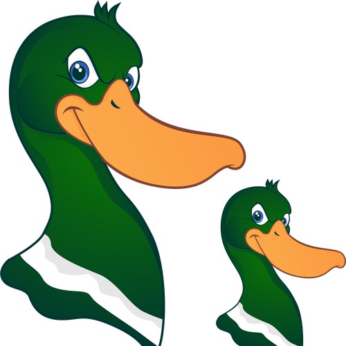 character, illustration, duck
