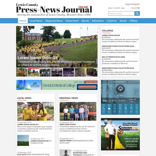 Press News Journal Website Design