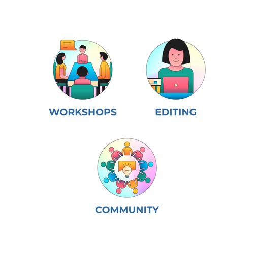 Icon design for Story360, a writers community
