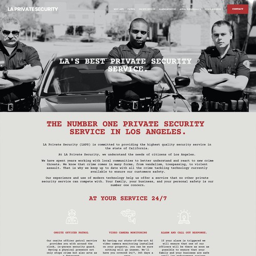 Los Angeles Private Security Company Squarespace Site