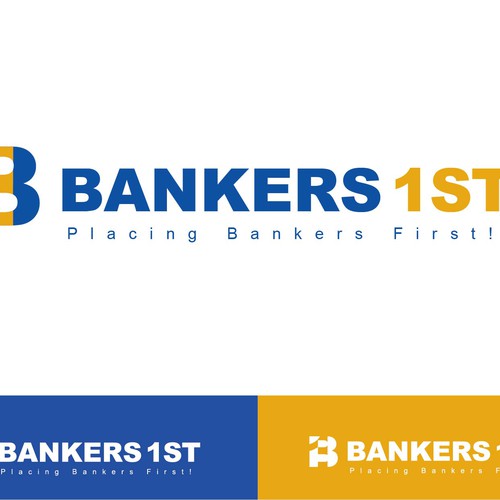 Create a visually appealing logo for upstart bankers recruiting company.