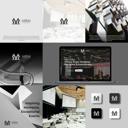 Minimalis Monogram Logo for MRM Events