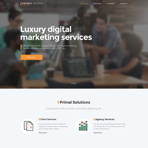 Website for digital marketing agency