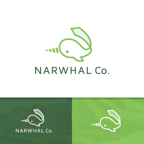 Line logo concept for NARWHAL Co.