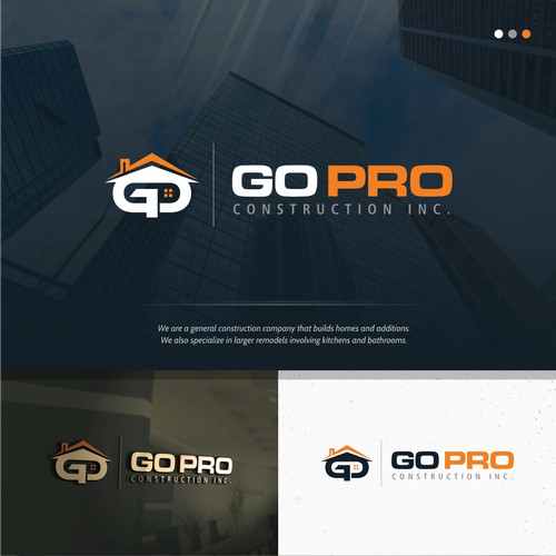 Bold logo concept for Go Pro Construction Inc.