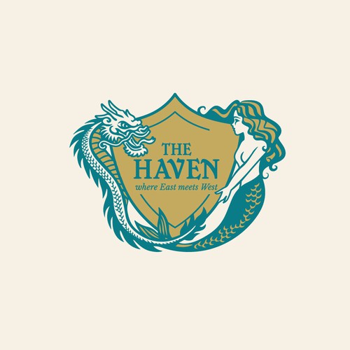 A regal logo for a wellness spa: The Haven