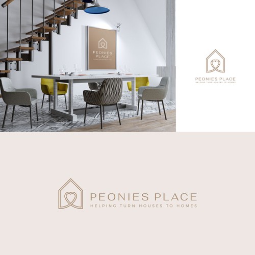 Peonies Place Logo Design