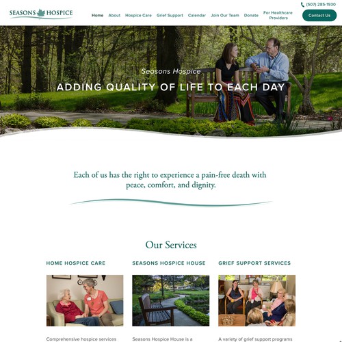 Website strategy and build for Season's Hospice