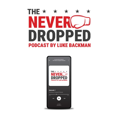The Never Dropped Podcast Logo