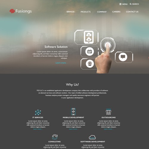 Clean sharp Web Design