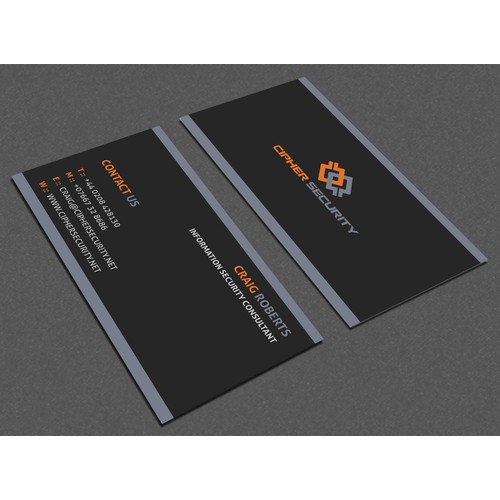 Winning business card design is needed for Cipher Security. Are you that winner ?