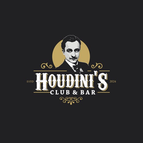 Houdini's Club & Bar Logo Concept