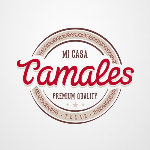 Create a vintage sign logo for Mi Casa Tamales