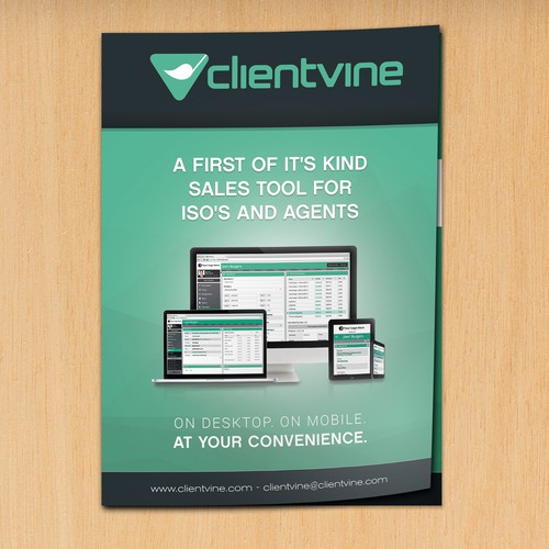 Two-page brochure for sales tool