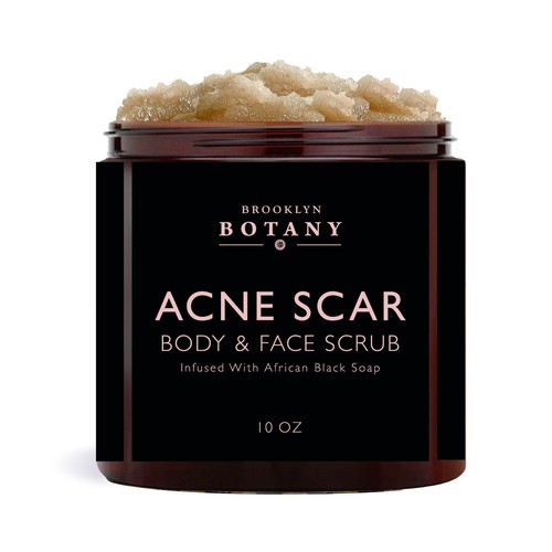 A VERSATILE SKIN CARE MUST HAVE! Our Acne Scar & Stretch Mark Body Scrub and Facial Scrub is made with all natural, African Black Soap, Shea Butter, and Coconut Oil 