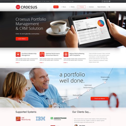 Cadesus: Website home page for Wordpress template