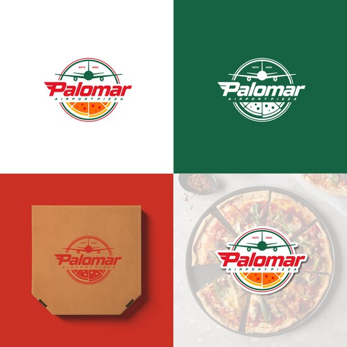 vintage pizza logo desing