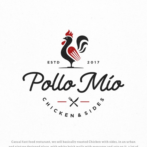 Logo proposal for Polo Mio restaurant.