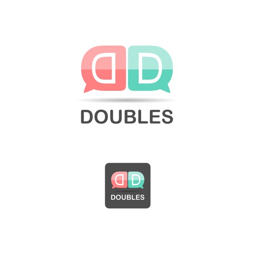 Create a logo for connecting pairs of people with other pairs