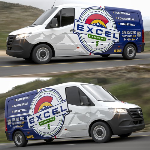 Electric Van Wrap Design
