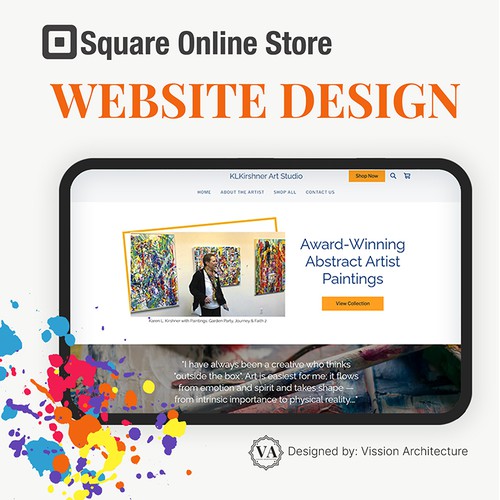 SQUARE ONLINE STORE | Design for KLKirshner Art Studio