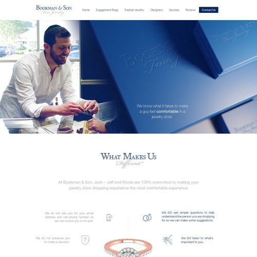 Website design for a Wedding Ring company